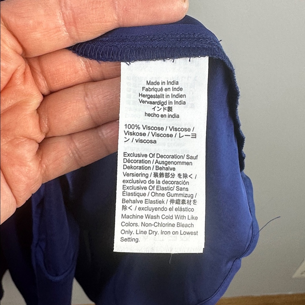 NEW J. Crew Smocked Midi Dress Blue Medium Flowy Adjustable Straps Fit & Flare - Picture 13 of 16